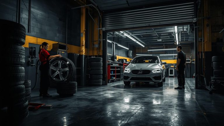 Tyre fitting in Higham Ferrers with mobile service and delivery options available.