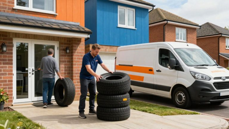 Tyres delivered to house UK from online tyre order
