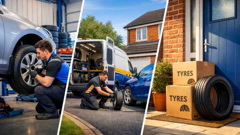 Tyre fitting in Kettering with mobile service and home delivery options available.
